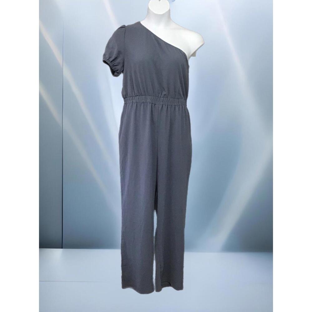 One-Shoulder Grayish Jumpsuit - XL- New-(0002)